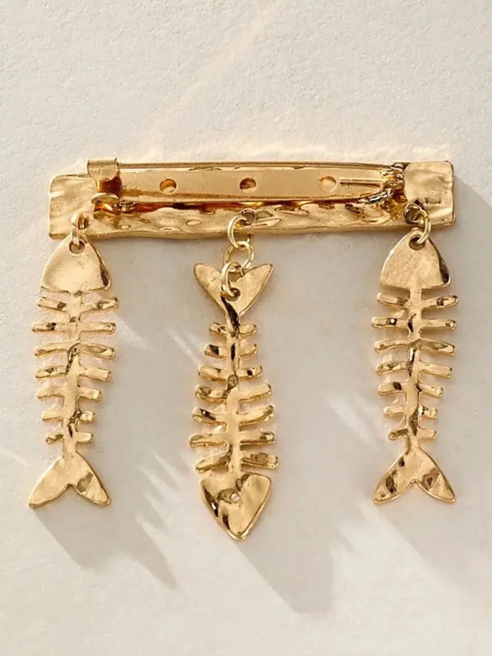 NWT Free People Fish Outta Water Brooch in Gold